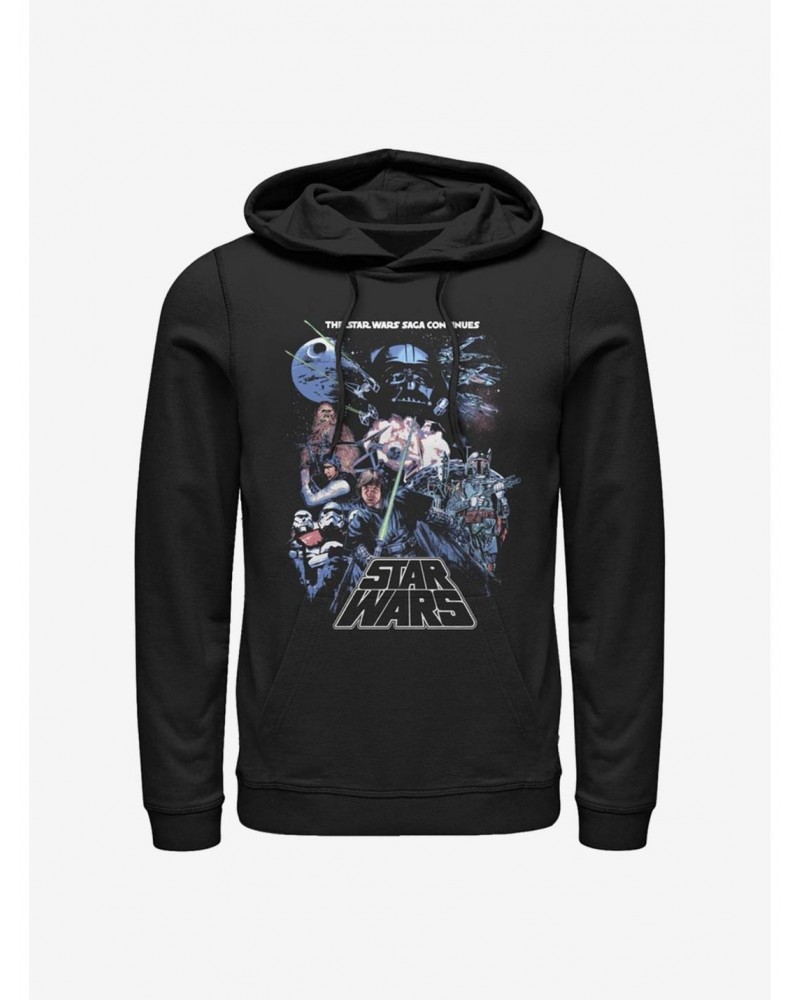 Star Wars Episode V The Empire Strikes Back Saga Group Poster Hoodie $15.80 Hoodies