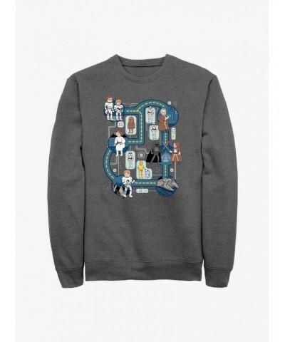 Star Wars Death Star Map Sweatshirt $9.74 Sweatshirts