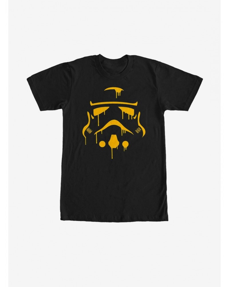 Star Wars Halloween Dripping Stormtrooper Helmet T-Shirt $4.81 T-Shirts