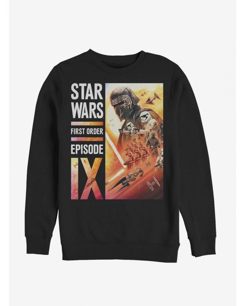 Star Wars Episode IX The Rise Of Skywalker First Order Collage Sweatshirt $13.28 Sweatshirts