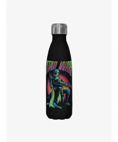 Star Wars The Book of Boba Fett Fett Explosion Black Stainless Steel Water Bottle $5.98 Water Bottles