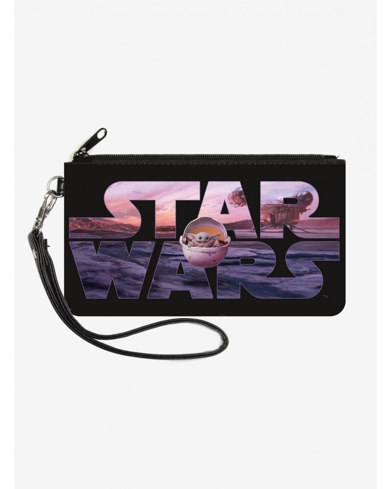 Star Wars The Mandalorian Wallet Canvas Zip Clutch $6.99 Clutches