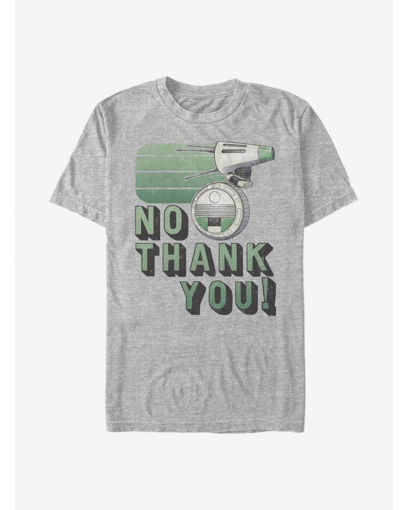 Star Wars: The Rise Of Skywalker No Thank You T-Shirt $6.83 T-Shirts