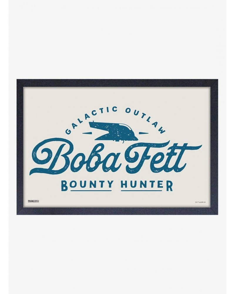 Star Wars Book of Boba Fett Bounty Hunter Framed Wood Wall Art $11.21 Merchandises