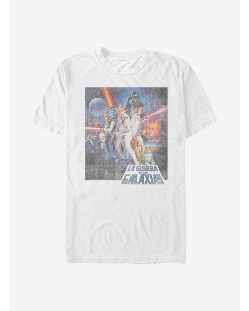 Star Wars Episode IV A New Hope La Guerra De Las Galaxias Poster T-Shirt $5.59 T-Shirts