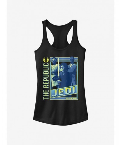 Star Wars The Clone Wars Jedi Group Girls Tank $9.96 Tanks