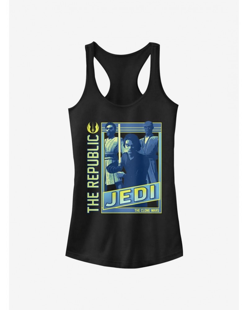 Star Wars The Clone Wars Jedi Group Girls Tank $9.96 Tanks