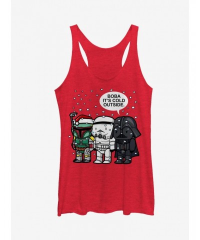 Star Wars Christmas Boba It's Cold Outside Girls Tanks $8.50 Tanks