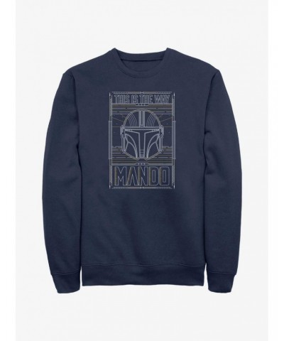 Star Wars The Mandalorian This Is The Way Mando Card Sweatshirt $11.22 Sweatshirts