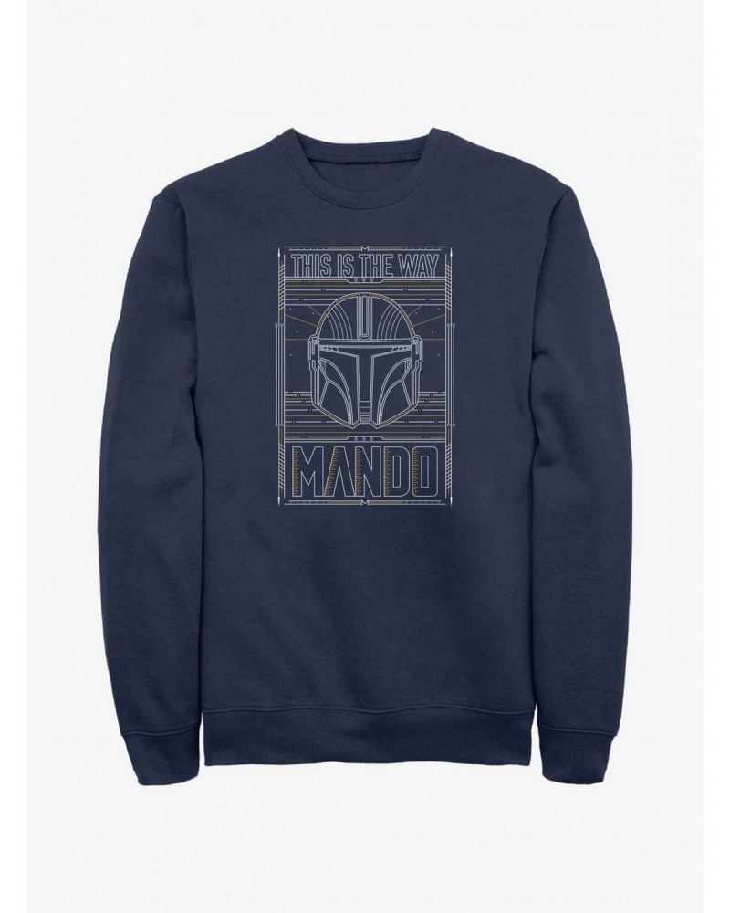 Star Wars The Mandalorian This Is The Way Mando Card Sweatshirt $11.22 Sweatshirts