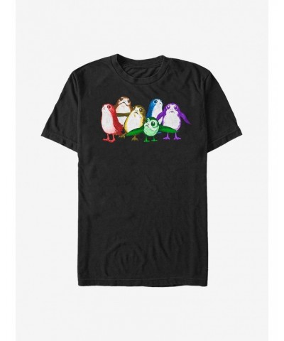 Star Wars: The Last Jedi Rainbow Porg T-Shirt $6.68 T-Shirts