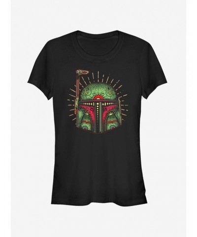 Sugar Skull Boba Fett Girls T-Shirt $5.82 T-Shirts