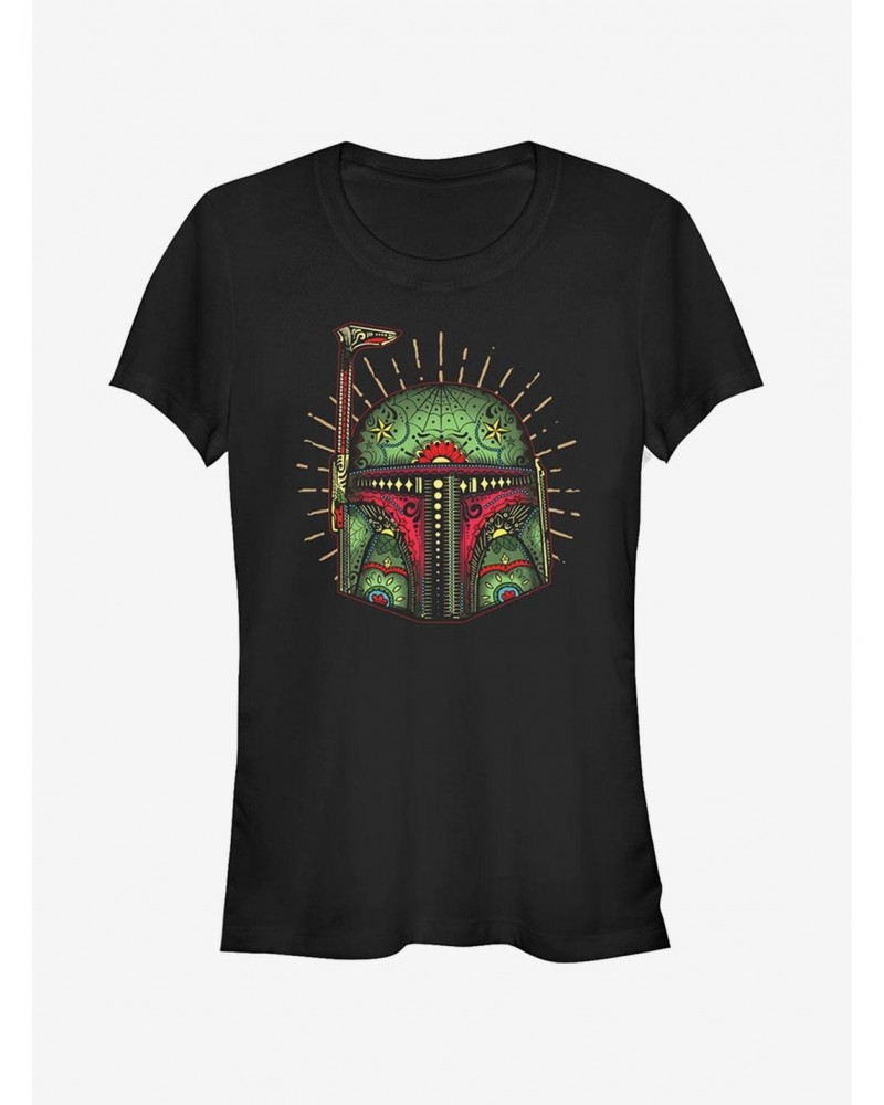 Sugar Skull Boba Fett Girls T-Shirt $5.82 T-Shirts