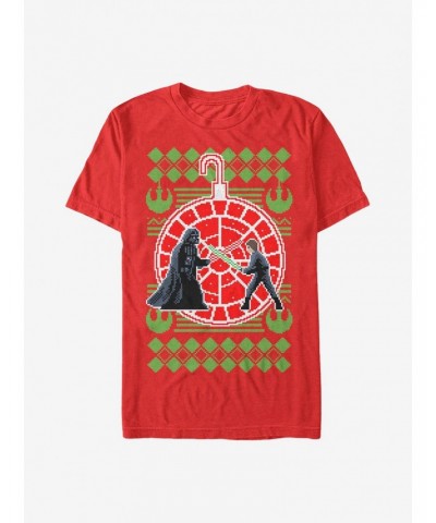 Star Wars Ugly Holiday Merry Duel T-Shirt $7.45 T-Shirts