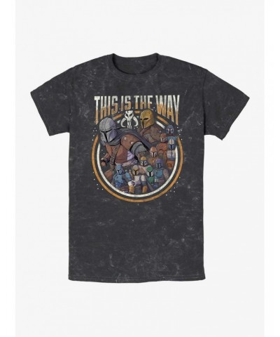 Star Wars The Mandalorian The Way Mineral Wash T-Shirt $8.42 T-Shirts