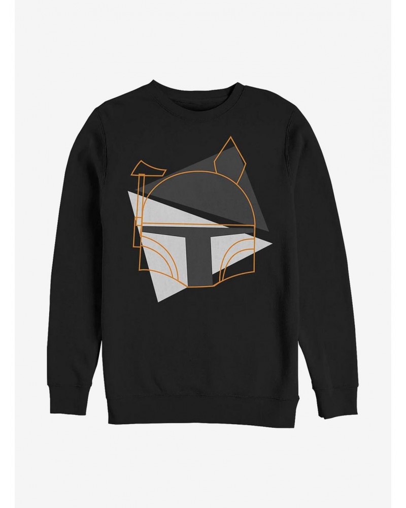 Star Wars Geometric Boba Lines Crew Sweatshirt $9.15 Sweatshirts