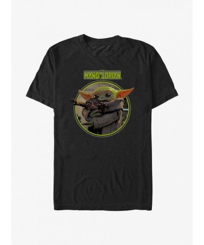 Star Wars The Mandalorian Grogu Hugging An Anzellan T-Shirt $6.68 T-Shirts