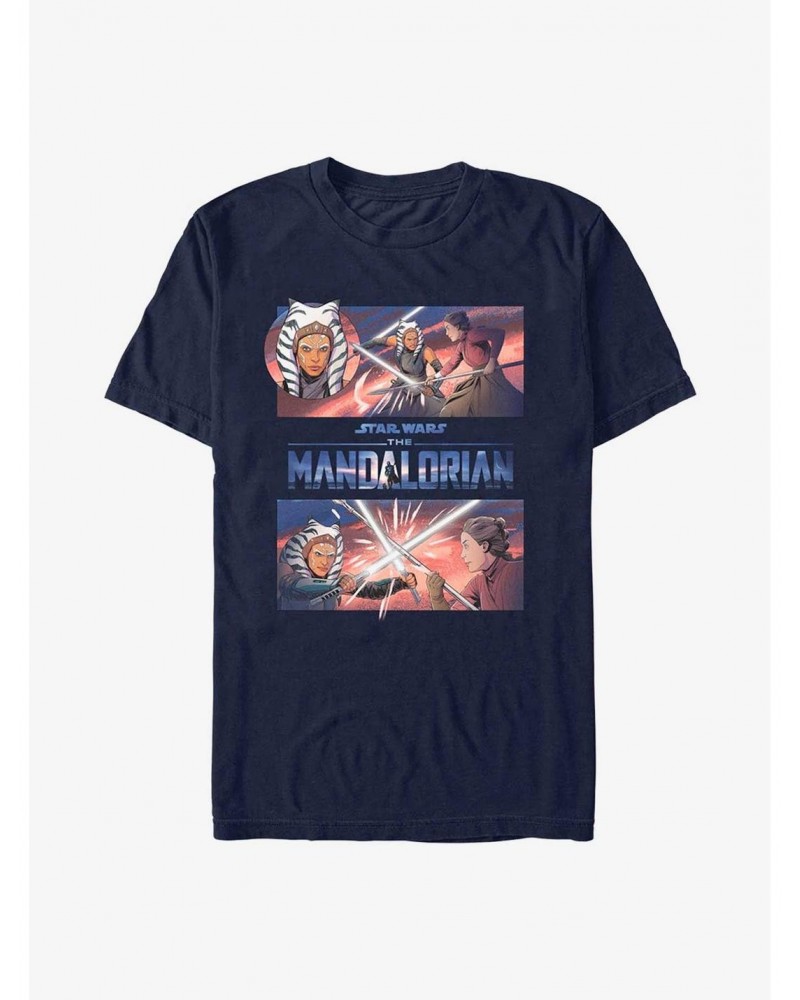 Star Wars The Mandalorian Clash With Ahsoka T-Shirt $6.06 T-Shirts