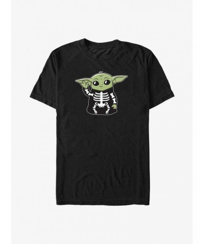 Star Wars The Mandalorian Grogu Skeleton Suit Big & Tall T-Shirt $10.29 T-Shirts