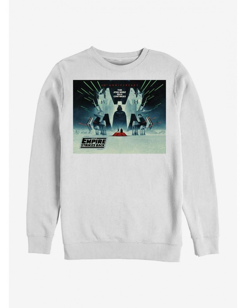 Star Wars Episode V The Empire Strikes Back 40th Anniversary Poster Sweatshirt $13.87 Sweatshirts