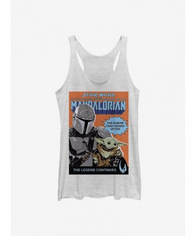 Star Wars The Mandalorian Signed Up For The Child Comic Poster Girls Tank $8.50 Tanks