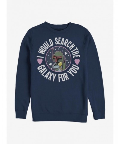 Star Wars Search The Galaxy Boba Fett Crew Sweatshirt $9.74 Sweatshirts