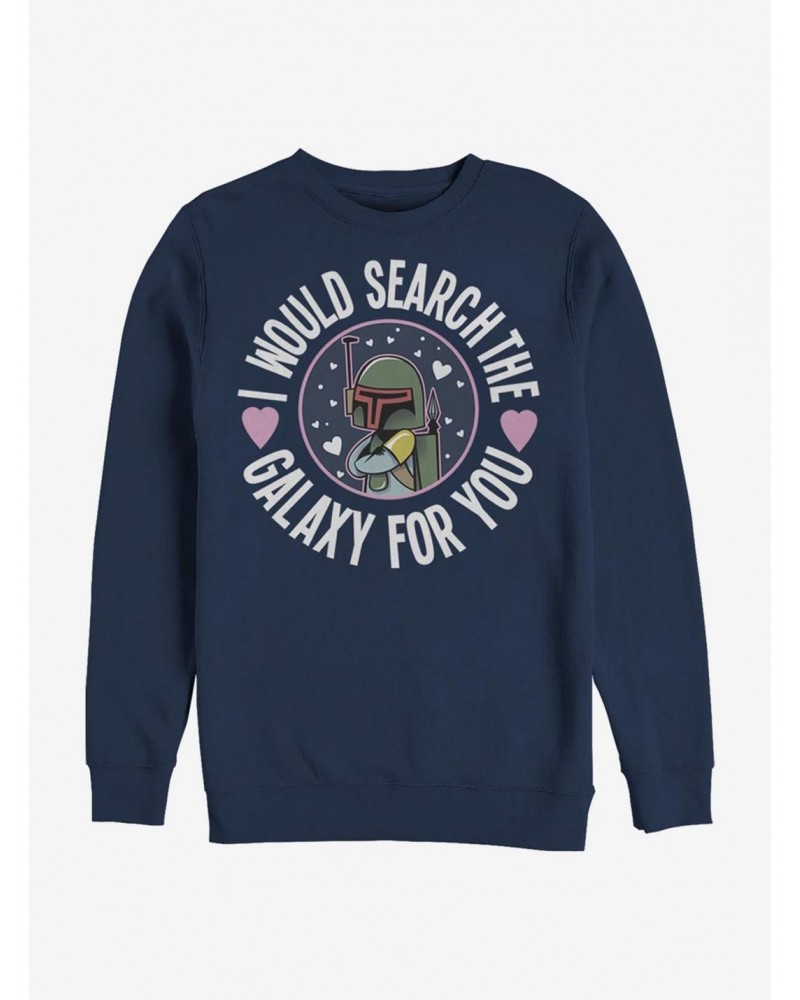 Star Wars Search The Galaxy Boba Fett Crew Sweatshirt $9.74 Sweatshirts