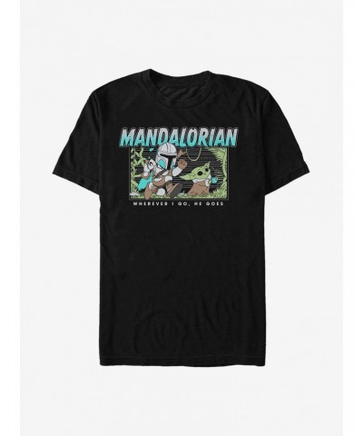 Star Wars The Mandalorian The Child Snack Chase T-Shirt $5.75 T-Shirts