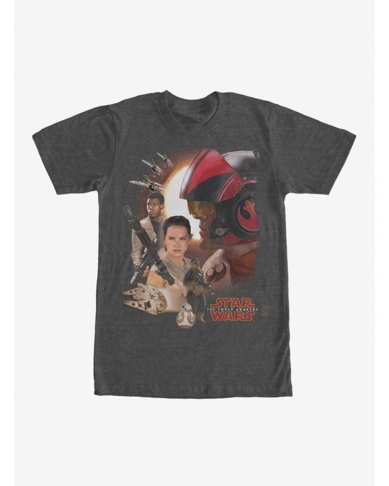 Star Wars Episode VII The Force Awakens Characters T-Shirt $6.21 T-Shirts