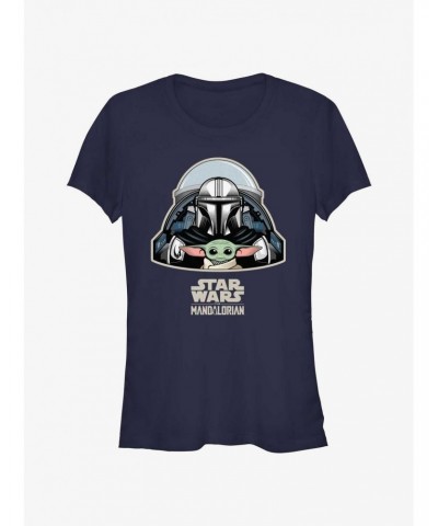 Star Wars The Mandalorian Mando & Grogu Cockpit Girls T-Shirt $6.15 T-Shirts