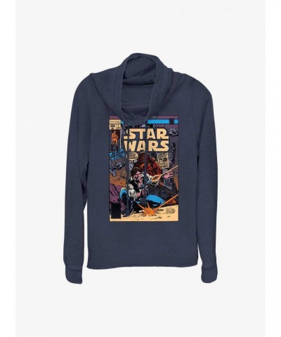 Star Wars Han Solo Comic Cowl Neck Long-Sleeve Top $17.24 Tops