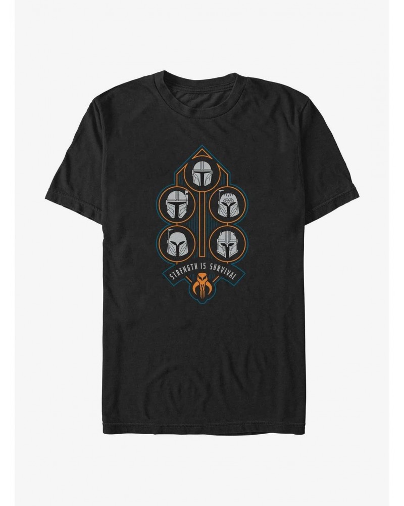 Star Wars The Mandalorian Strength Is Survival T-Shirt $6.83 T-Shirts