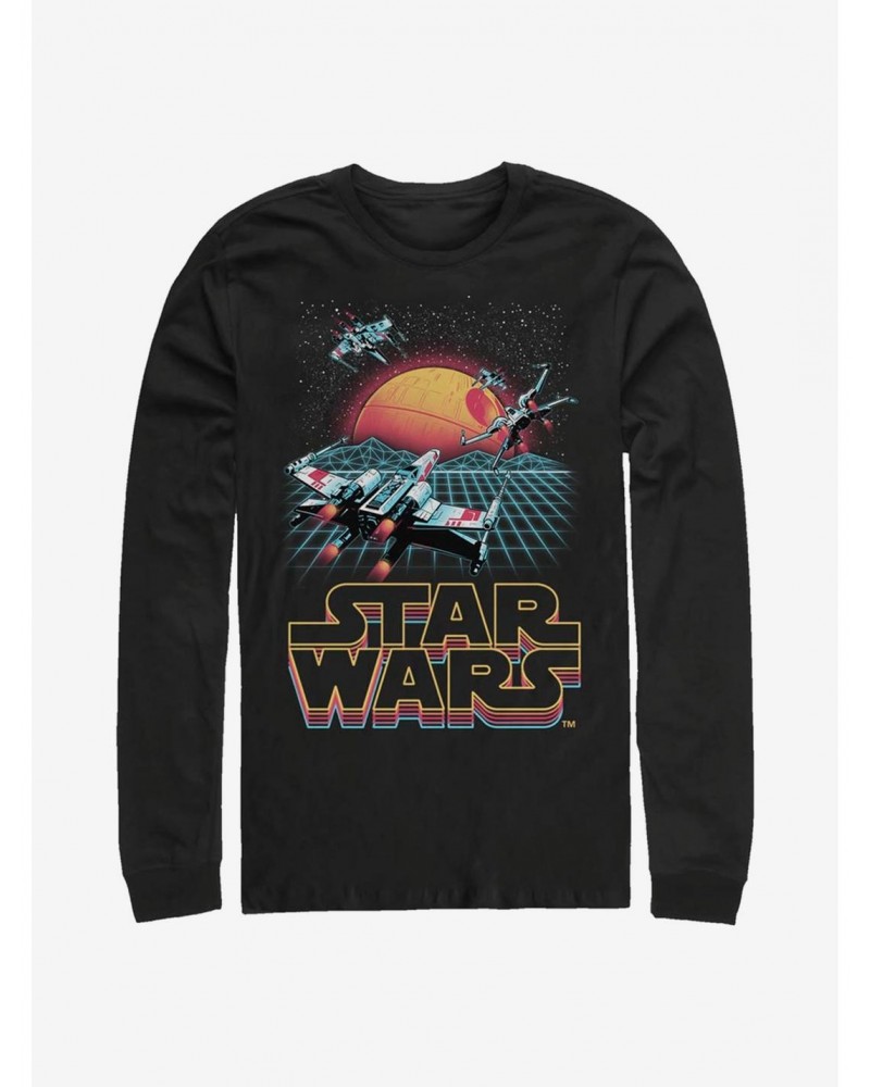 Star Wars Retro X-Wing Long-Sleeve T-Shirt $10.26 T-Shirts