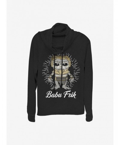 Star Wars: Episode IX The Rise Of Skywalker Babu Frik Cowlneck Long-Sleeve Girls Top $11.85 Tops