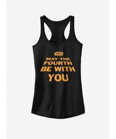 Star Wars May The Fourth Title Girls Tank Top $7.17 Tops