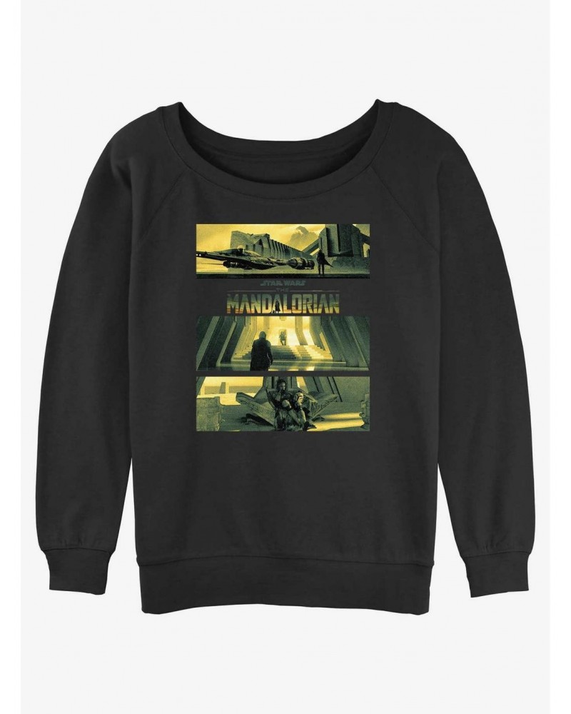 Star Wars The Mandalorian Bo-Katan's Castle On Kalevala Slouchy Sweatshirt $9.74 Sweatshirts