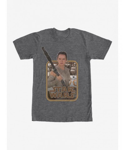 Star Wars Retro Rey and BB-8 T-Shirt $6.52 T-Shirts