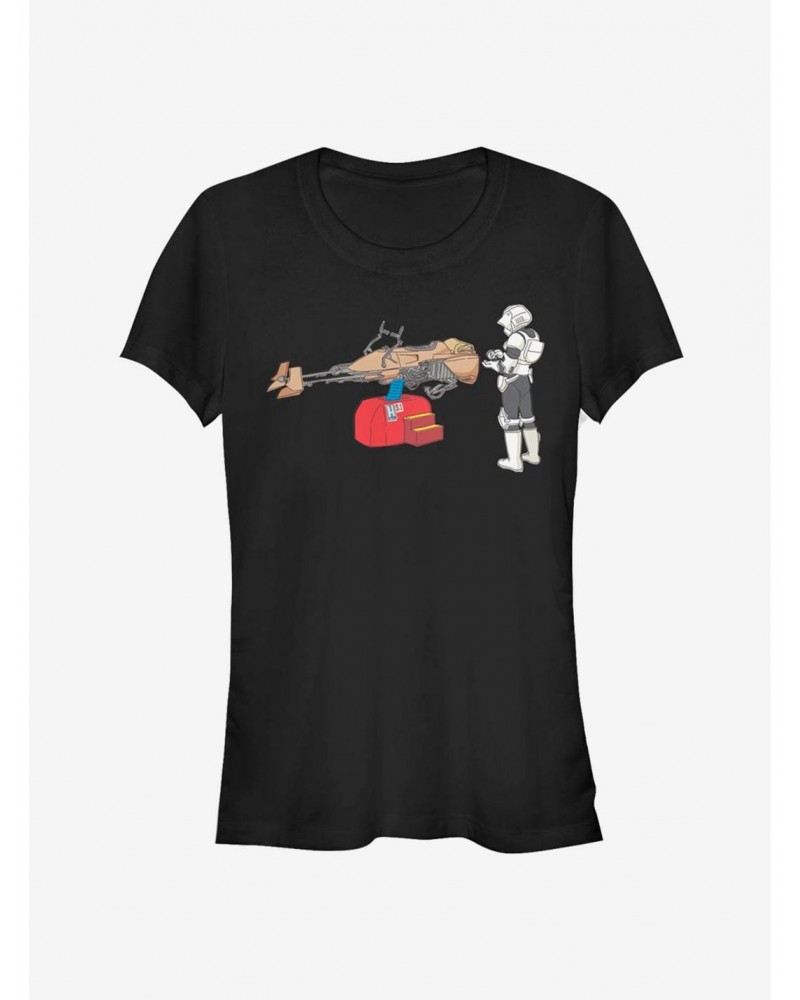 Star Wars Trooper Ride Girls T-Shirt $5.82 T-Shirts