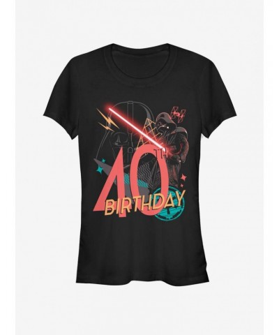 Star Wars Vader 40th B-Day Girls T-Shirt $6.15 T-Shirts