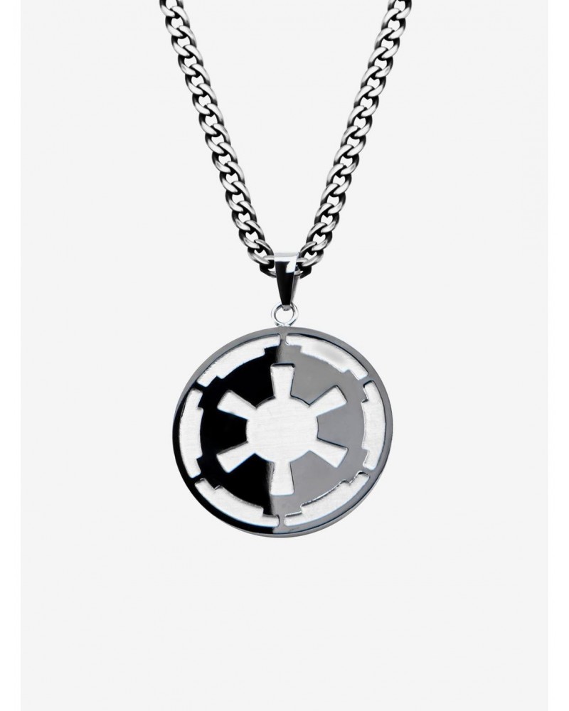 Star Wars Galactic Empire and Death Star Etched Small Pendant $17.50 Pendants