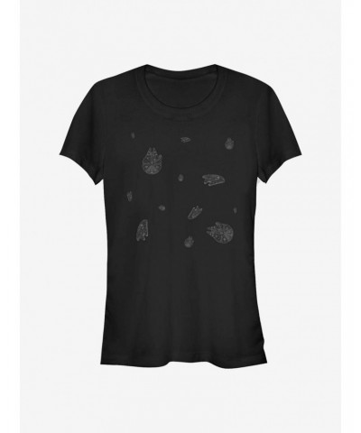 Star Wars Millennium Stamps Girls T-Shirt $5.02 T-Shirts