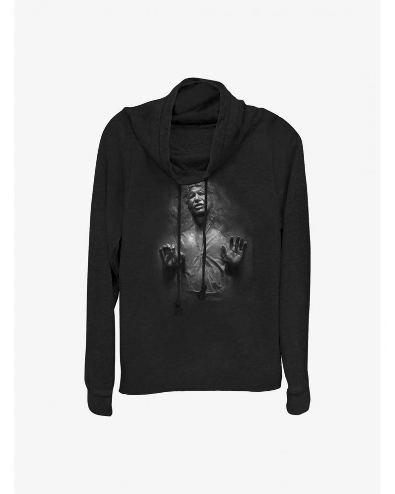 Star Wars Han Solo Carbonite Cowl Neck Long-Sleeve Top $17.96 Tops