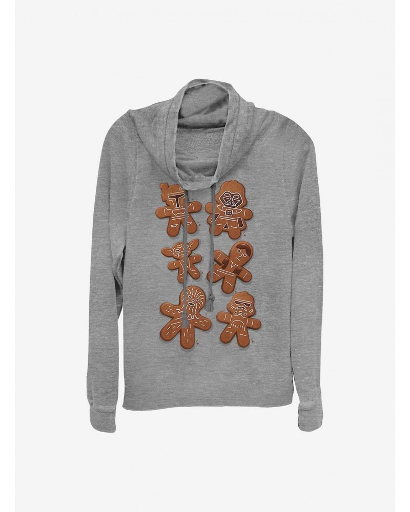 Star Wars Gingerbread Wars Holiday Cowl Neck Long-Sleeve Girls Top $13.65 Tops