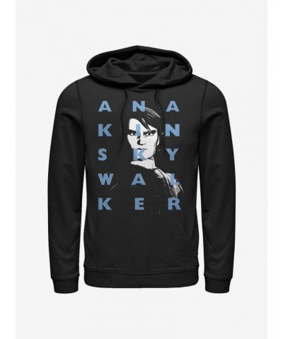 Star Wars The Clone Wars Anakin Text Hoodie $16.88 Hoodies