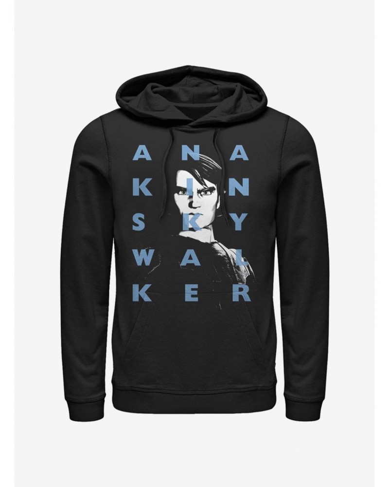 Star Wars The Clone Wars Anakin Text Hoodie $16.88 Hoodies