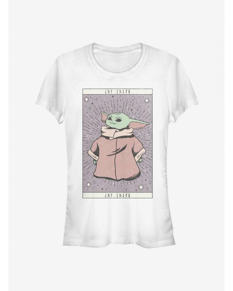 Star Wars The Mandalorian The Child Tarot Girls T-Shirt $5.34 T-Shirts