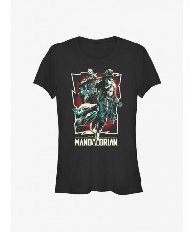 Star Wars The Mandalorian Grunge Rock Star Poster Girls T-Shirt $6.63 T-Shirts