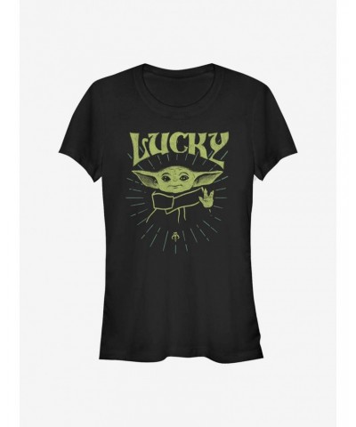 Star Wars The Mandalorian Force Of Luck The Child Girls T-Shirt $5.66 T-Shirts