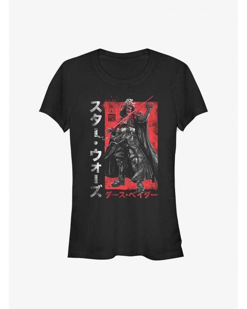 Star Wars: Visions Darth Vader Samurai Girls T-Shirt $5.18 T-Shirts