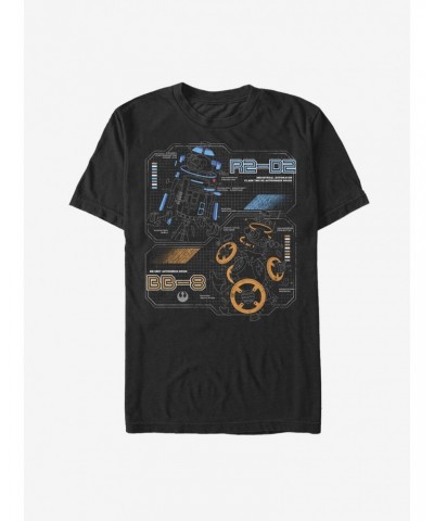 Star Wars Droid Schematics T-Shirt $5.12 T-Shirts